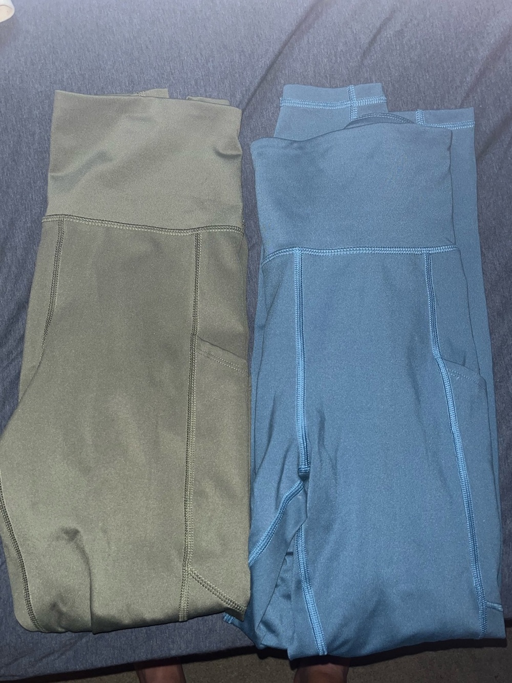 American Eagle Outfitters Leggings in Olive Green and Slate Blue